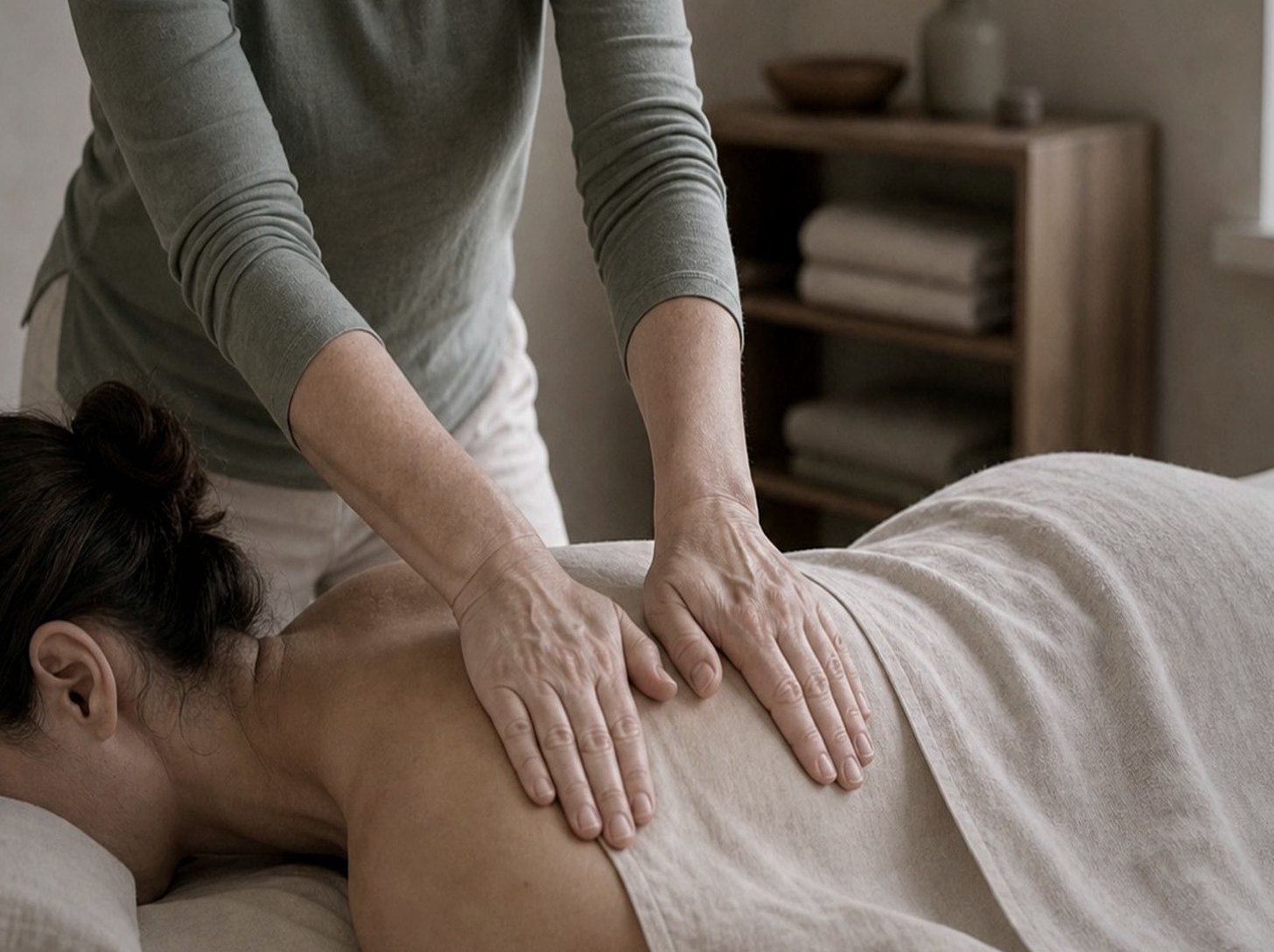 Redaktionell bild till Intuitiv massage.